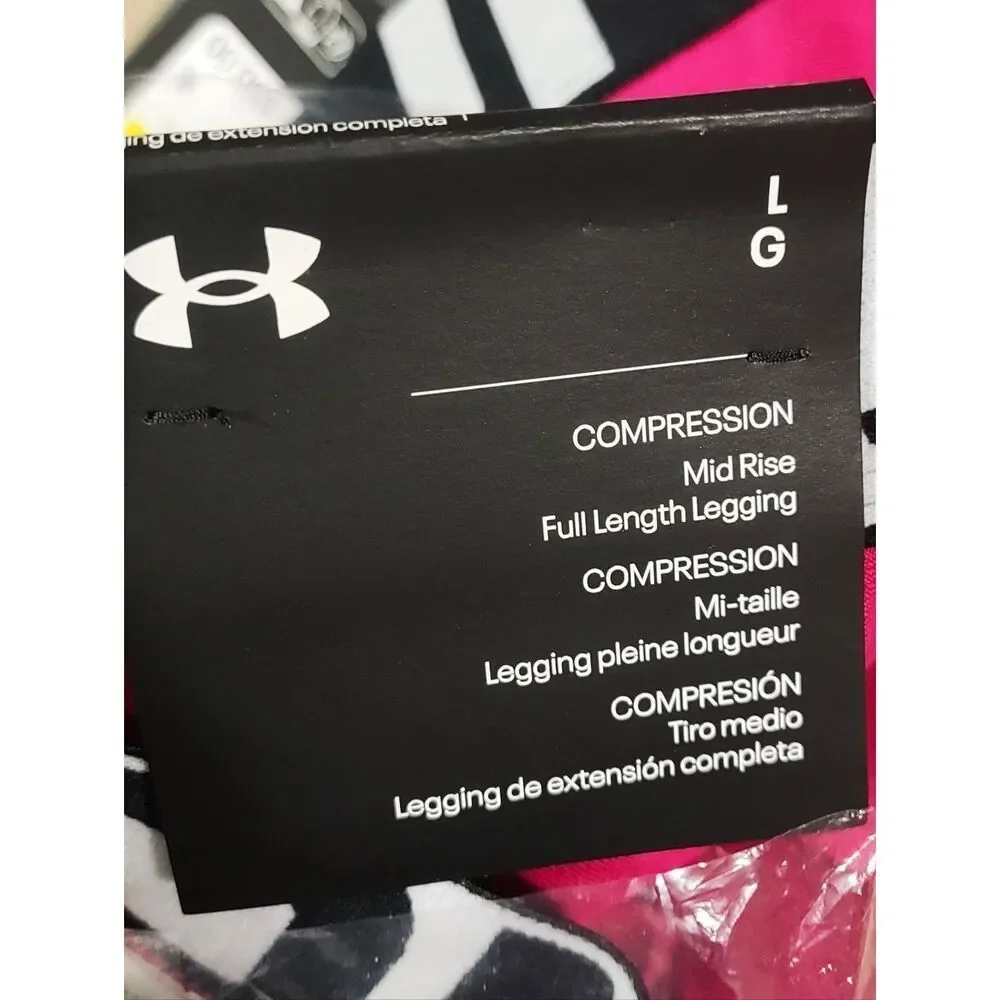 Under Armour Hot Pink Women's' HeatGear Leggings with Branded Waistband -H